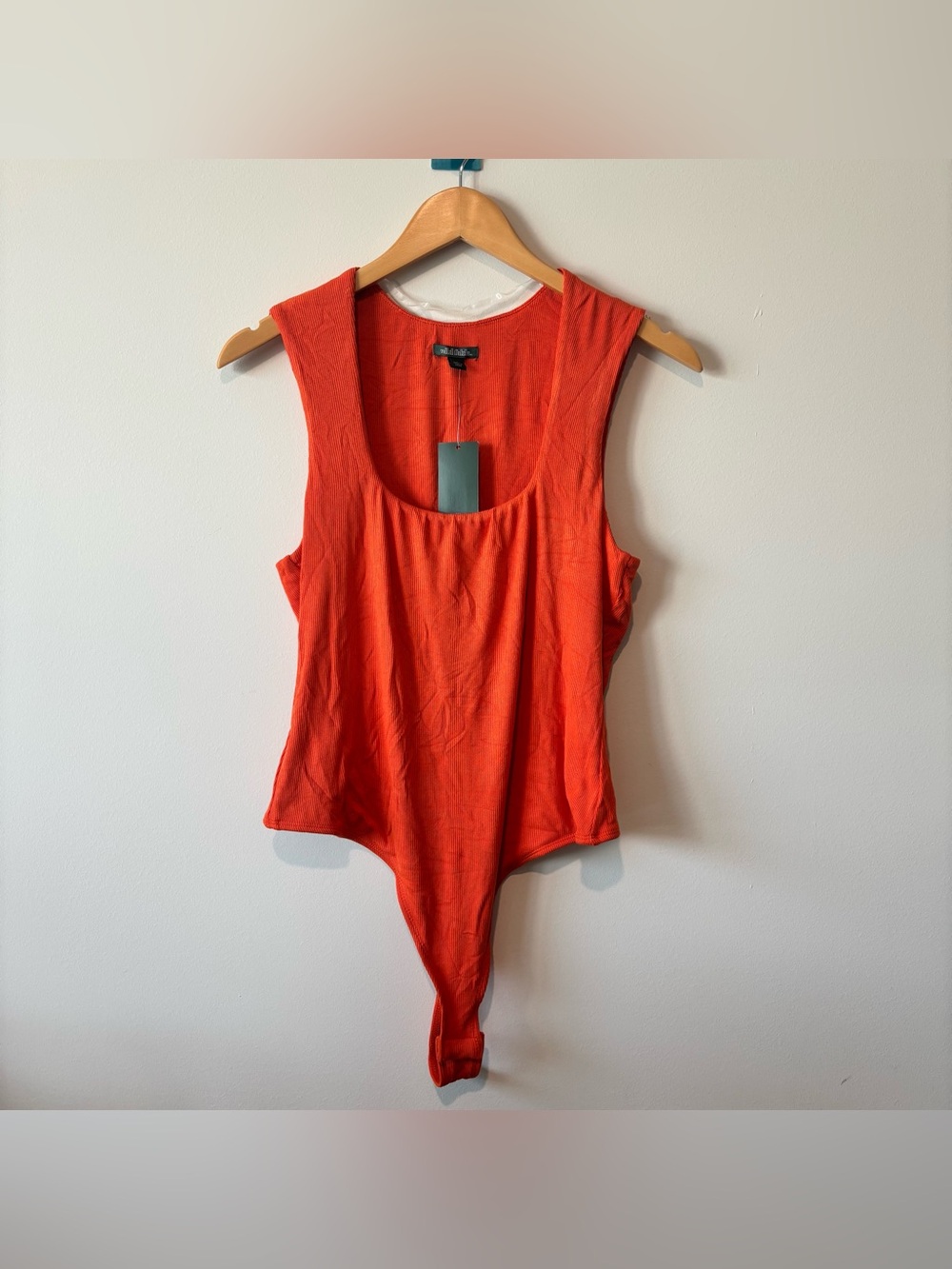 Wild Fable Soft Knitted Bodysuit tops Women In Orange size Large NEW